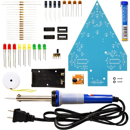 Elenco Christmas Tree Soldering Kit with Iron and Solder review