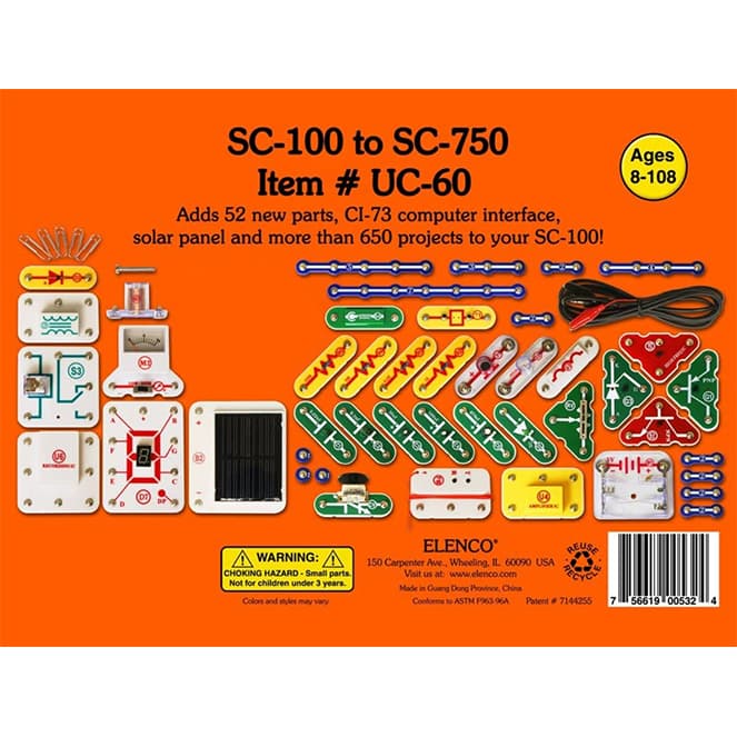 snap circuit storage